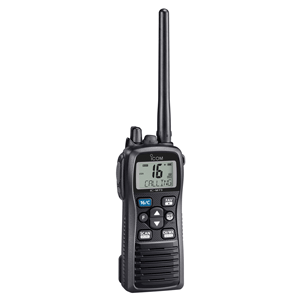 Icom M73 PLUS Handheld VHF - 6 Watts, IPX8 Submersible, Active Noise Canceling, Built-In Voice Recorder